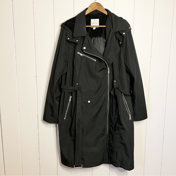 Avec Les Filles Jackets & Blazers - Avec Les Filles Black Trench Coat
